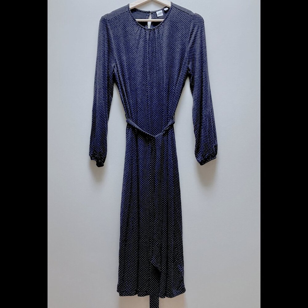 NWOT Gap Long Sleeve Maxi Polka Dot Dress